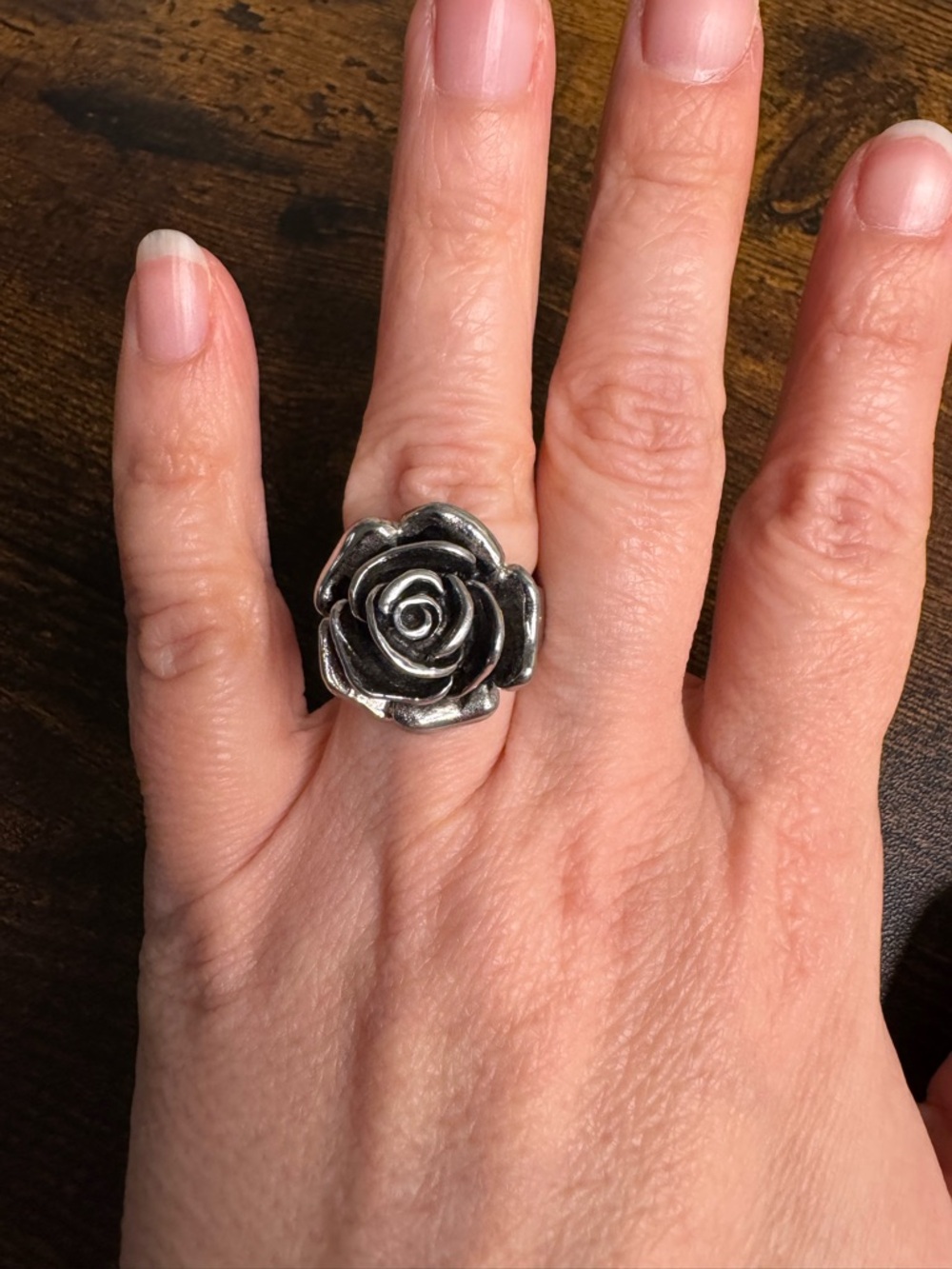 JCM Rose Statement Ring - Stainless Steel Women Jewelry Size 7